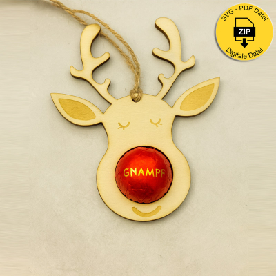 „Rentier-Dreierpack“ – für Süßigkeit, Lolli & Teelicht! - Laservorlage